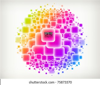 colorful 3d mosaic globe
