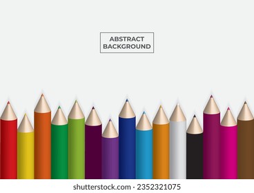 colorful 3d pencil abstract background