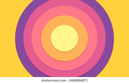 colorful 3d radial vector illustration. Abstract rings background for business presentation. circular motion layer illustration. colorful pattern concept. Modern surface texture for banner or poster 
