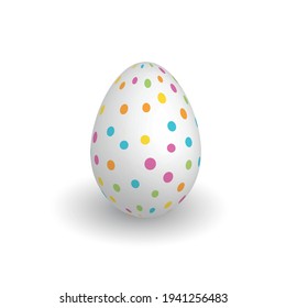 Huevo 3D realista y colorido de Pascua
