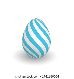 Colorful 3D realistic Easter egg