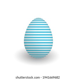 Huevo 3D realista y colorido de Pascua