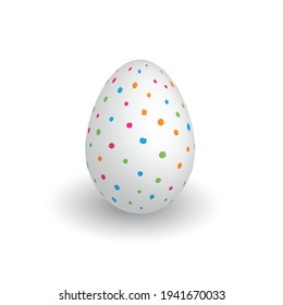 Colorful 3D realistic Easter egg