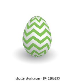 Huevo 3D realista y colorido de Pascua