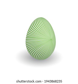Huevo 3D realista y colorido de Pascua