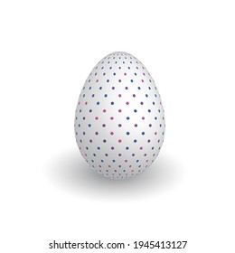 Huevo 3D realista y colorido de Pascua