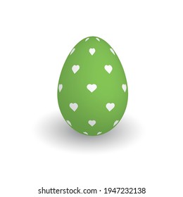 Huevo 3D realista y colorido de Pascua