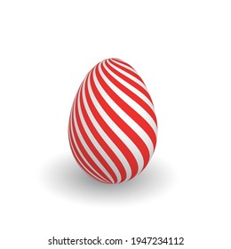 Colorful 3D realistic Easter egg