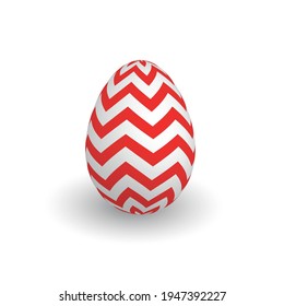 Colorful 3D realistic Easter egg