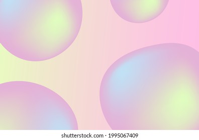 Colorful 3d realistic soap bubbles with pink and gold lights. Pearl gems. Water drops on the window on a rainy day vector illustration. 