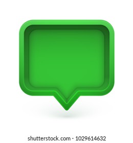 Colorful 3D realistic speech bubble, vector illustration