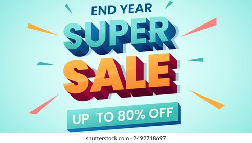 Colorful 3d sale background theme vector design in eps 10