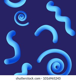 Colorful 3d shapes. Vector stock.