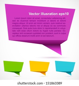 Colorful 3d speech bubbles. 