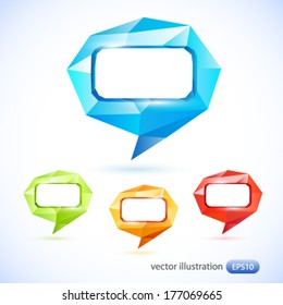 Colorful 3d speech bubbles. 
