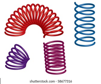 colorful 3d springs