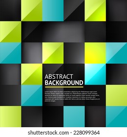 Colorful 3d square shapes vector background, template backdrop for banner or poster design