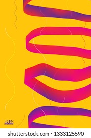 Colorful 3D tape on light background. Eps10 Vector illustration