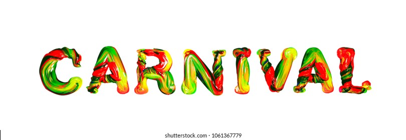 Colorful 3d text carnival.