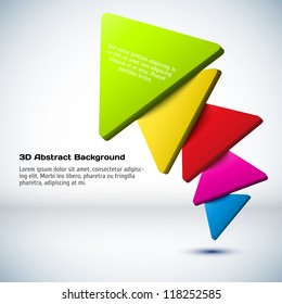 Colorful 3D Triangle Background.