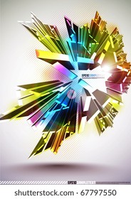 Colorful 3D Vector Stars