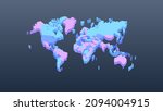 Colorful 3d world map vector illustration design element for background,poster,flyer,banner,billboard,book cover,t shirt and other design work