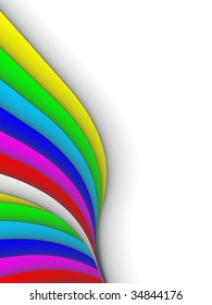 colorful 3ds lines, vector background with copy-space