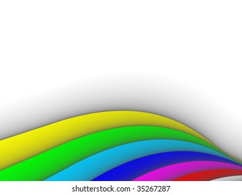 colorful 3ds lines, vector background with copy-space