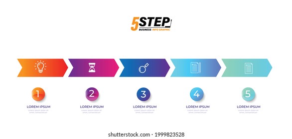 colorful of 6 step Arrow chart origami paper color in Vector infographic template for diagram presentation, chart, business concept with 2-3step and elements options