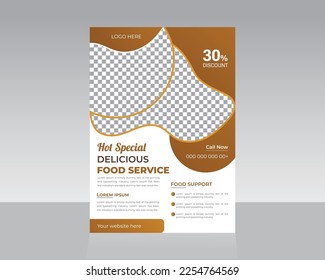 Colorful A4 Size Food Business Flyer, Brochure Design, Cover Modern Layout, Annual Report, Proposal, Poster Template for Multipurpose