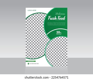Colorful A4 Size Food Business Flyer, Brochure Design, Cover Modern Layout, Annual Report, Proposal, Poster Template for Multipurpose