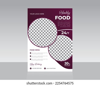Colorful A4 Size Food Business Flyer, Brochure Design, Cover Modern Layout, Annual Report, Proposal, Poster Template for Multipurpose
