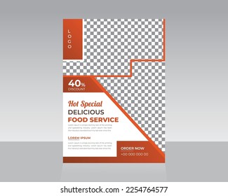 Colorful A4 Size Food Business Flyer, Brochure Design, Cover Modern Layout, Annual Report, Proposal, Poster Template for Multipurpose