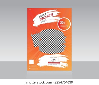 Colorful A4 Size Food Business Flyer, Brochure Design, Cover Modern Layout, Annual Report, Proposal, Poster Template for Multipurpose
