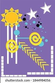 Colorful abctract background. Dynamic shapes composition. Eps10 vector.