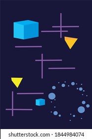 Colorful abctract background. Dynamic shapes composition. Eps10 vector.