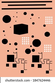 Fondo de absentismo colorido. Composición dinámica de formas. Vector Eps10.