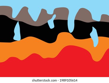 bunter abstrack künstlerische einfache Tapete Abstrakt zeitgenössische Kreative Collage Tapete. Moderne Vektorgrafik