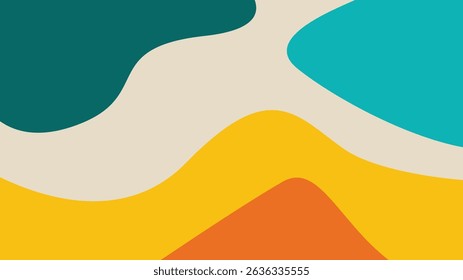 Colorful Abstrack Vintage shape Background Design Template