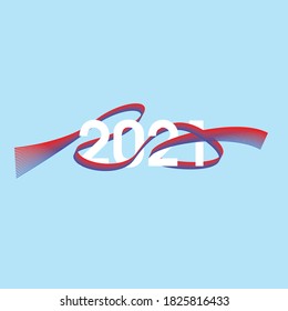 Colorful abstract of 2021 Happy New Year background. Vector illustration EPS10