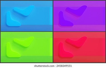 COLORFUL ABSTRACT 3D BACKGROUND IN VARIOUS COLORS