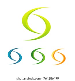 colorful abstract 3d logo icon sign symbol isolated background
