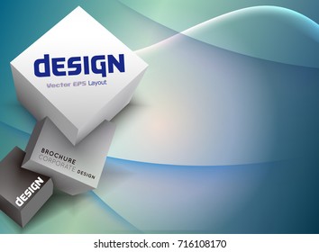 Colorful abstract 3D shaped design.