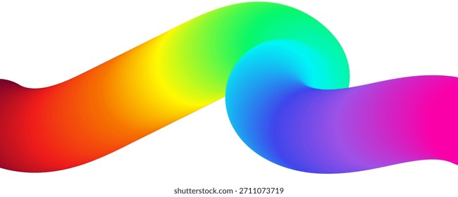 Colorido Abstractas 3D Wave Gradiente Fondo Diseño Elemento Ilustración Plantilla