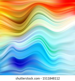 Colorful abstract acrylic wave background