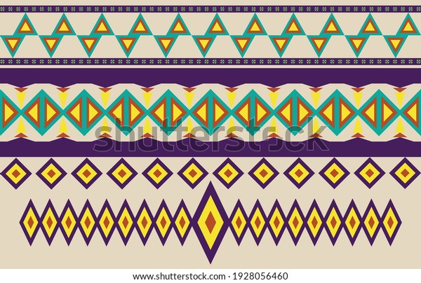 colorful Abstract african ethnic element\
geometric pattern design for background or wallpaper. fabric\
pattern vector\
illustration