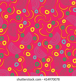Colorful abstract African seamless ethnic pattern. Hand-drawn vector. Tribal design element.