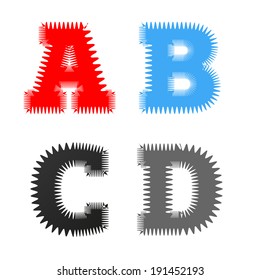 Colorful abstract alphabet