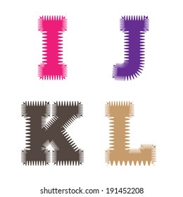 Colorful abstract alphabet