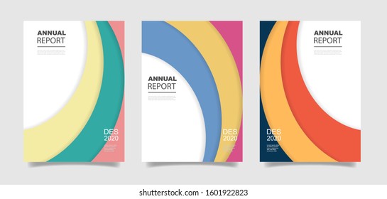 Colorful abstract annual report template. - Vector.
